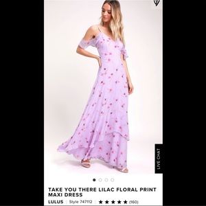 Purple floral maxi dress